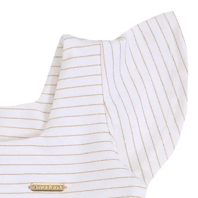 Vestido Infantil Marlan Cavado Decote Quadrado Fio Lurex Vestido Infantil Marlan Cavado Decote Quadrado Fio Lurex