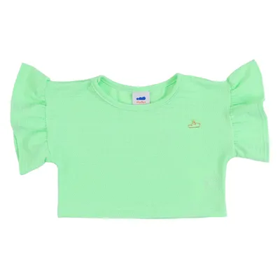 Blusa Infantil Marlan Com Detalhe Babado Na Manga