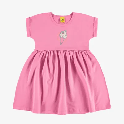 Vestido Infantil Rovitex Manga Curta Estampa Soverte