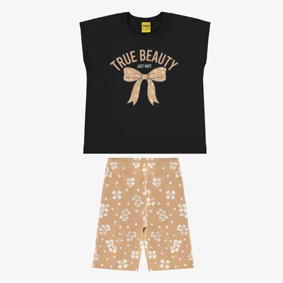 Conjunto Infantil Rovitex Blusa Manga Curta E Short Floral Conjunto Infantil Rovitex Blusa Manga Curta E Short Floral