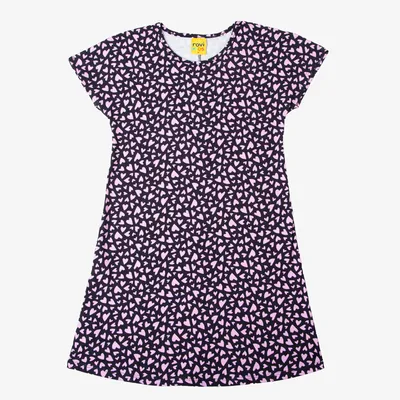 Vestido Infantil Rovitex Manga Curta Estampa Corações