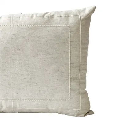 Almofada Retangular Para Berço Biramar Em Linho Bege Almofada Retangular Para Berço Biramar Em Linho Bege