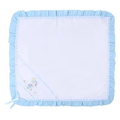 Manta Piquet Babado Duplo Com Bordado Sortido 80cm x 70cm Manta Piquet Babado Duplo Com Bordado Sortido 80cm x 70cm