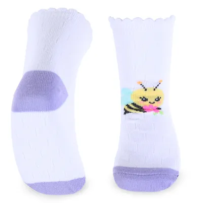 Meia Bebê Selene Em Cano Curto Com Estampa Sortida