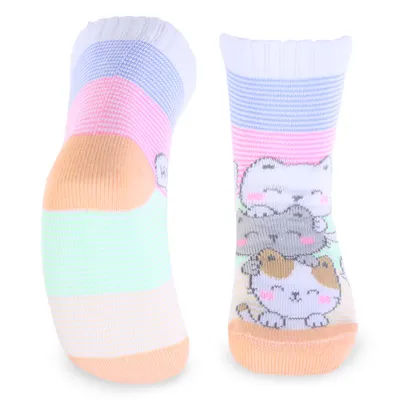 Meia Bebê Selene Em Cano Curto Com Estampa Sortida