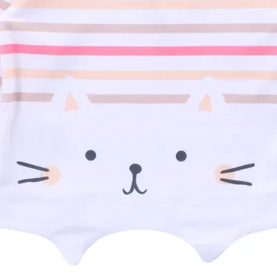 Blusa Din Don Manga Longa Listrado Gatinho Blusa Din Don Manga Longa Listrado Gatinho