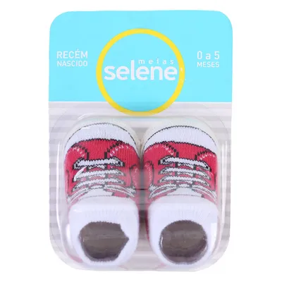 Meia Para Bebê Recém Nascido Atoalhada Blister 2782