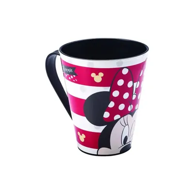 Caneca Plasútil Menina Estampa Minnie Com Alça 360ML