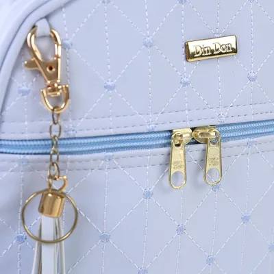 Mochila Maternidade Din Don Estrela Com Pingente Franja Azul