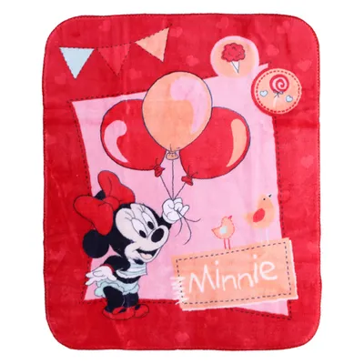 Cobertor Jolitex Disney Baby Raschel Minnie Festa 90x1,10