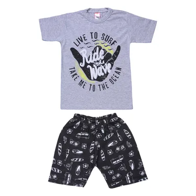Conjunto Infantil Cleomara Camiseta + Bermuda Moletom Conjunto Infantil Cleomara Camiseta + Bermuda Moletom