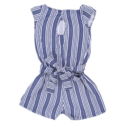 Macaquinho Playground Com Amarração E Detalhe Listrado Macaquinho Playground Com Amarração E Detalhe Listrado