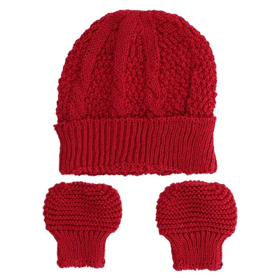 Kit Everly Touca E Luva De Lã Trabalhada Kit Everly Touca E Luva De Lã Trabalhada