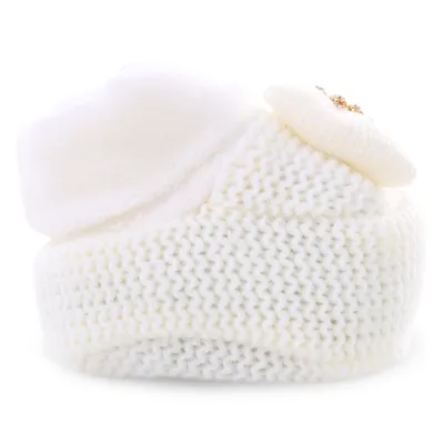 Sapatinho Bebê Everly Tricot Com Laço E Strass Sapatinho Bebê Everly Tricot Com Laço E Strass