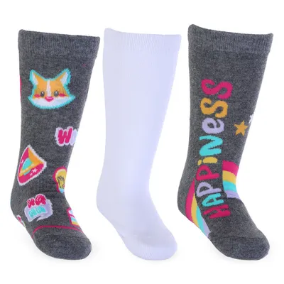 Meia Adulto Puket Cano Alto Feminina Com Estampa