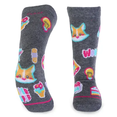 Meia Adulto Puket Cano Alto Feminina Com Estampa Meia Adulto Puket Cano Alto Feminina Com Estampa