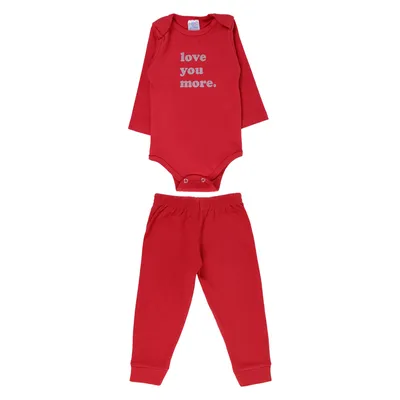 Conjunto Kappes Em Suedine 02 Peças Manga Longa Sortido Menina