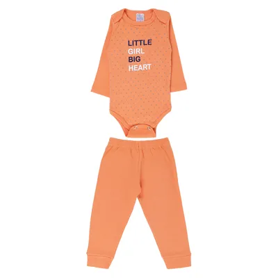 Conjunto Kappes Em Suedine 02 Peças Manga Longa Sortido Menina