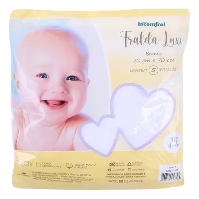Kit Fralda De Pano Incomfral Especial Lisa 05 Peças
