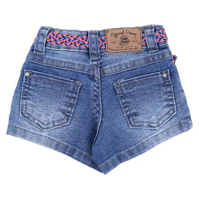 Short Din Don Jeans Com Cinto Colorido Short Din Don Jeans Com Cinto Colorido