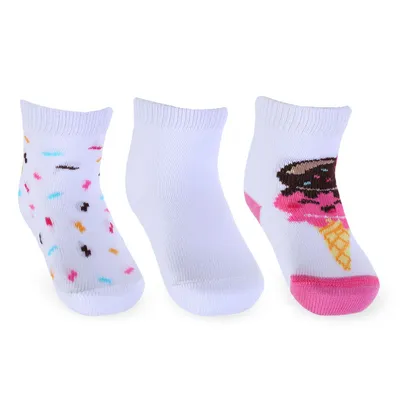 Meia Soquete Bebê Puket Tripack Baby