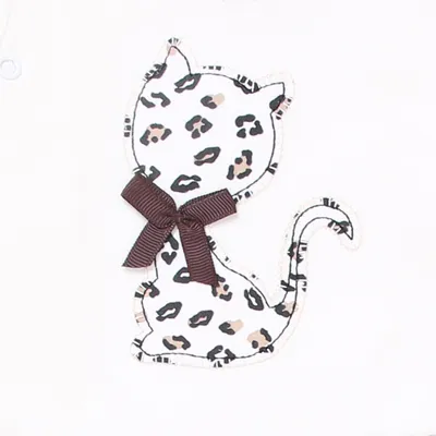 Macacão Longo Bebê Miniclo Gatinha Com Detalhe De Oncinha