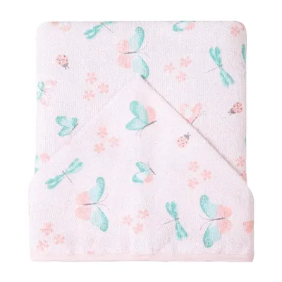 Toalha Forrada Papi Karinho Capuz Estampa Jardim Borboleta Toalha Forrada Papi Karinho Capuz Estampa Jardim Borboleta