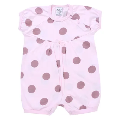 Macacão Curto Bebê Sonho Mágico Malha Estampa Girl Charm