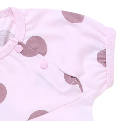 Macacão Curto Bebê Sonho Mágico Malha Estampa Girl Charm