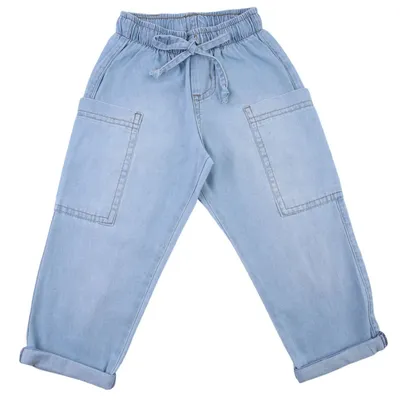 Calça Jeans Infantil Kookabu Bolso Cargo E Barra Virada