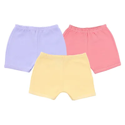 Kit Shorts Bebê Mub Liso - 03 Peças