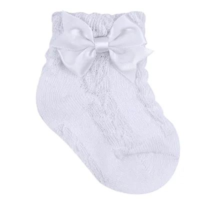 Meia Festa Bebê Everly Aplicação De Laço