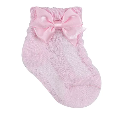 Meia Festa Bebê Everly Aplicação De Laço