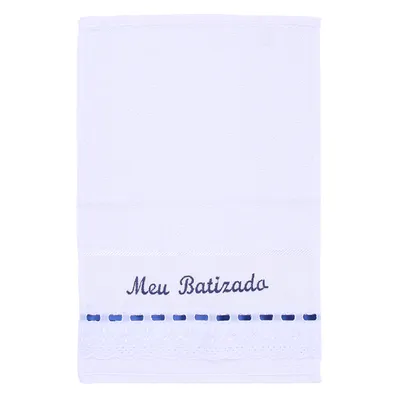 Toalha Art Bebê Bordada Meu Batizado Toalha Art Bebê Bordada Meu Batizado