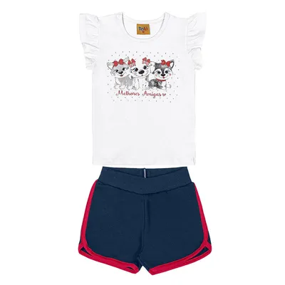 Conjunto Bebê Rolú Estampa Cachorrinhos Conjunto Bebê Rolú Estampa Cachorrinhos