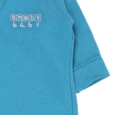 Macacão Longo Smoby Baby Liso Básico Com Bordado Macacão Longo Smoby Baby Liso Básico Com Bordado