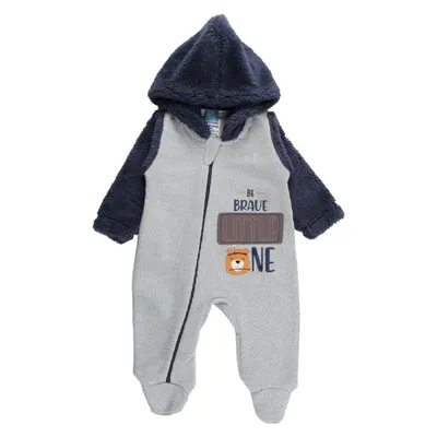 Macacão Longo Bebê Din Don De Pelinhos Com Capuz Bordado