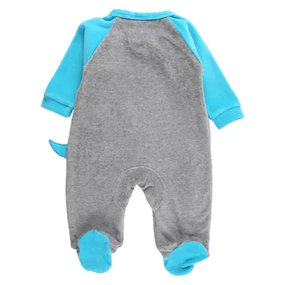 Macacão Longo Baby Gijo Plush Bordado Dino