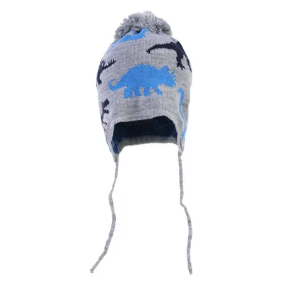 Touca Bebê Everly Dino Com Pompom Touca Bebê Everly Dino Com Pompom