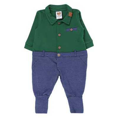 Macacão Longo Aconchego Do Bebê Detalhe Botões Frontais