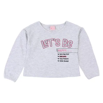 Blusa Manga Longa Infantil Color Mini Estampa Lets Be