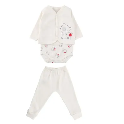 Conjunto Bebê Club Kids Bordado Gato - 03 Peças