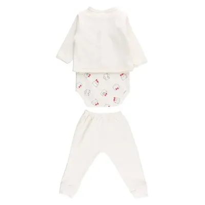 Conjunto Bebê Club Kids Bordado Gato - 03 Peças