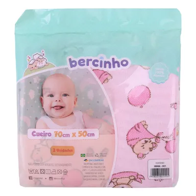 Kit Cueiro Incomfral Bercinho Estampado - 03 Peças Kit Cueiro Incomfral Bercinho Estampado - 03 Peças