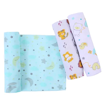 Kit Cueiro Flanelado Incomfral Bercinho Estampado - 03 Peças Kit Cueiro Flanelado Incomfral Bercinho Estampado - 03 Peças