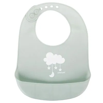 Babador De Silicone Bebê Pimpolho Estampa Nuvem Babador De Silicone Bebê Pimpolho Estampa Nuvem