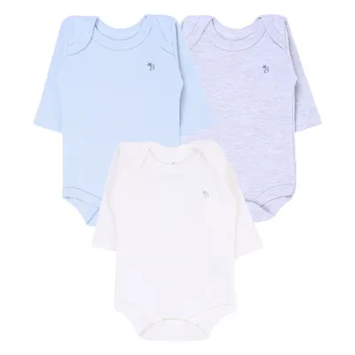 Kit Body Manga Longa Junkes Baby Básico Liso - 03 Peças Kit Body Manga Longa Junkes Baby Básico Liso - 03 Peças