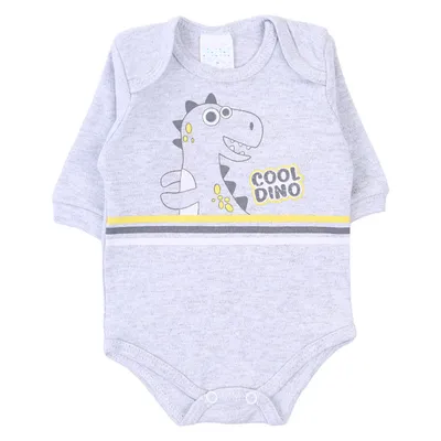 Kit Body Manga Longa Bebê Petutinha Estampa Dino - 03 Peças Kit Body Manga Longa Bebê Petutinha Estampa Dino - 03 Peças