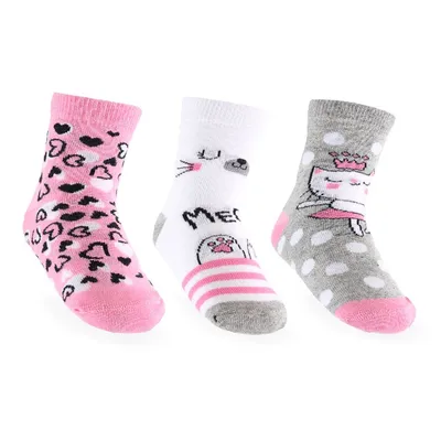 Kit Meia Infantil Kookabu Estampada - 03 Pares Kit Meia Infantil Kookabu Estampada - 03 Pares
