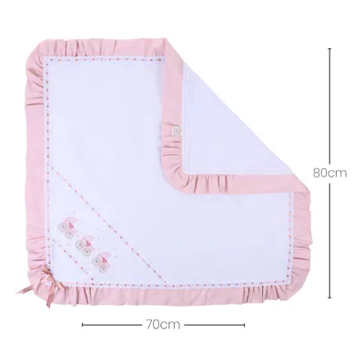 Manta Piquet Bordados Alexandra Com Babado Manta Piquet Bordados Alexandra Com Babado